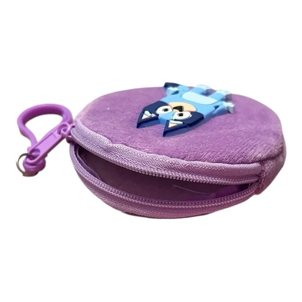 Bluey Purple Plush Coin Purse With Keychain